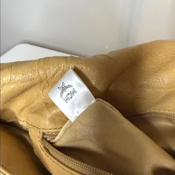 MCM Tan Leather Shoulder Bag - Picture 12 of 13